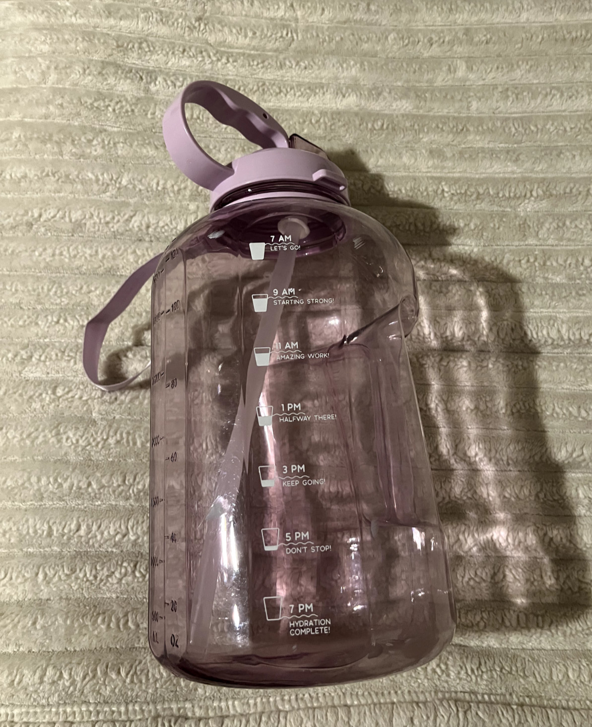 Blogilates Gallon Water Bottle Purple Used Once