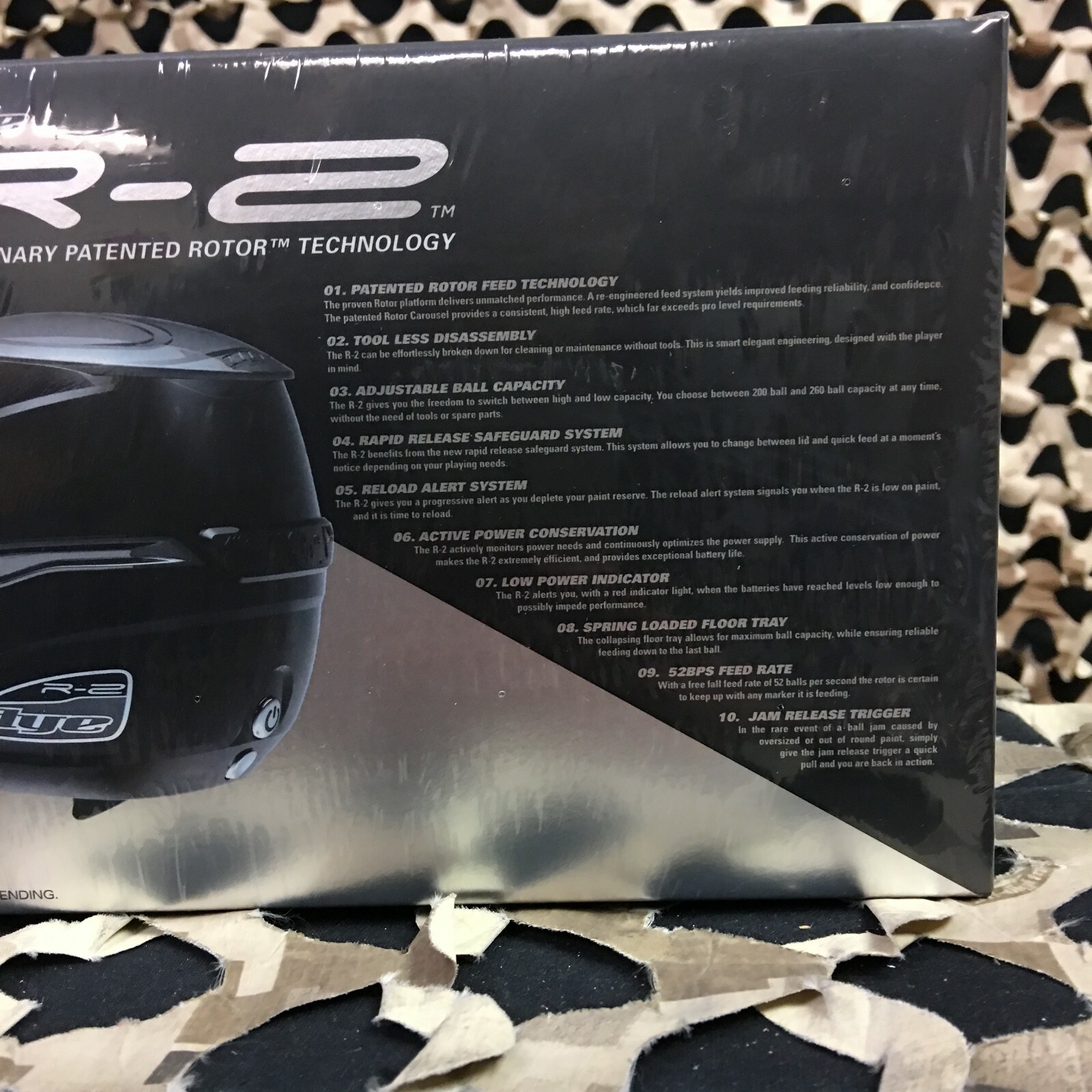 New Dye Rotor R2 Paintball Loader - Black/Black