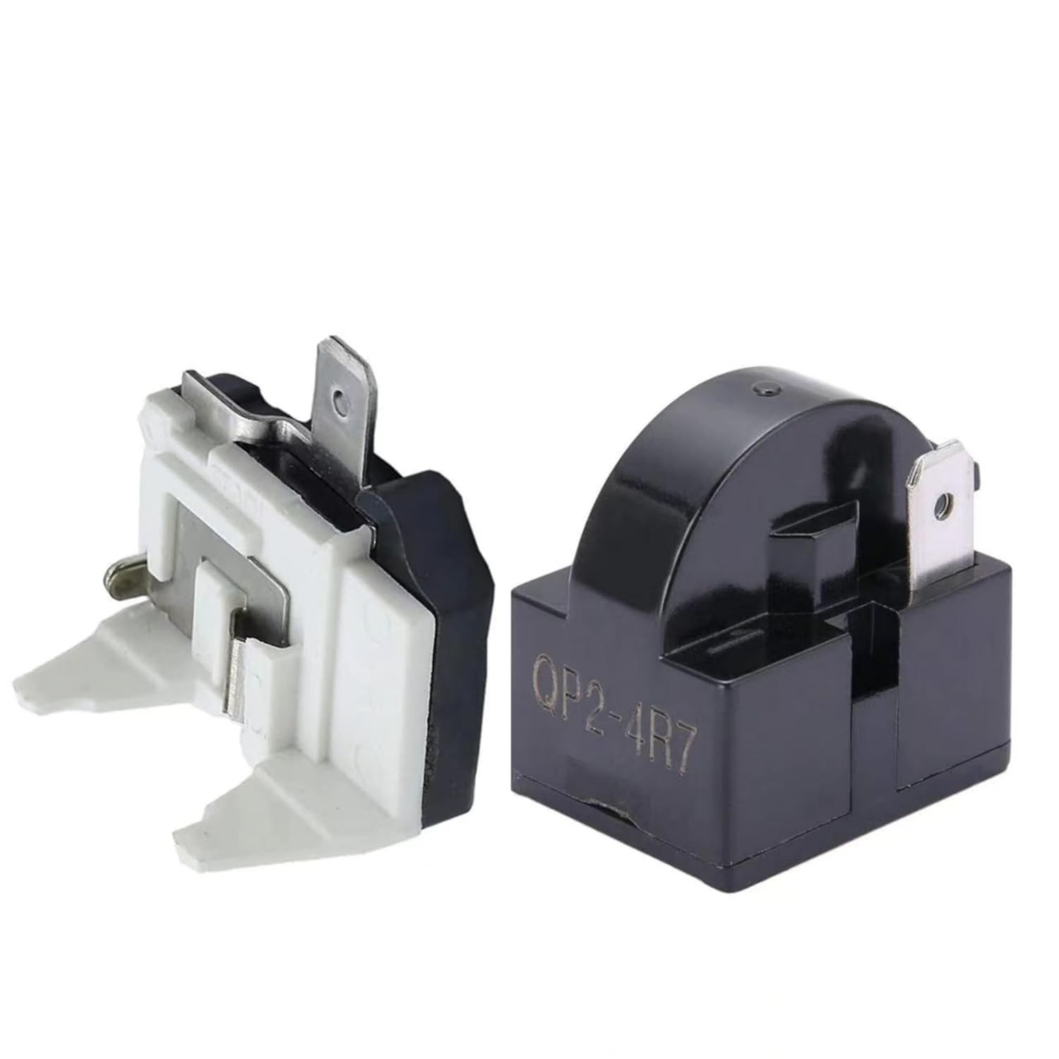 Relé de Arranque QP2-4R7 y Protector de Sobrecarga para Refrigerador, 2 Piezas