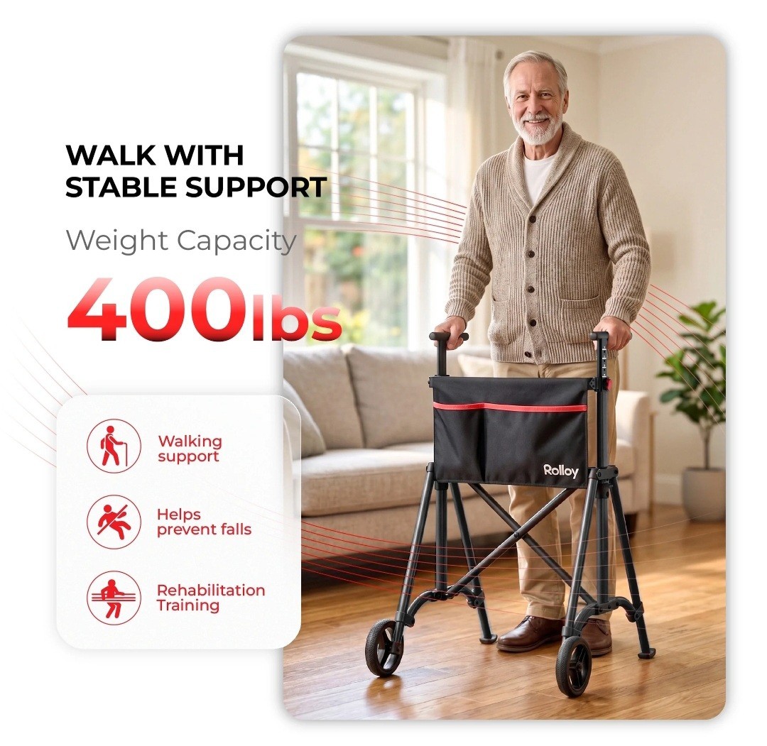 Rolloy Compact Master Walker Model ROSWW1 Ultra Lightweight Foldable Portable