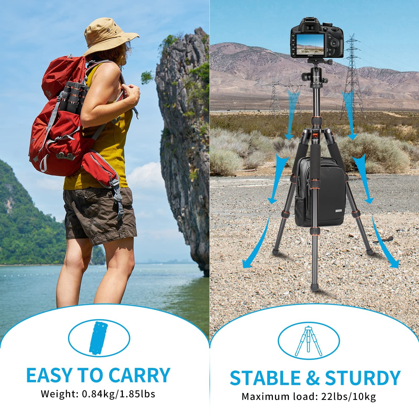 Mini Tabletop Tripod With 360 Ball Head Aluminum Portable Camera Stand Adjust...