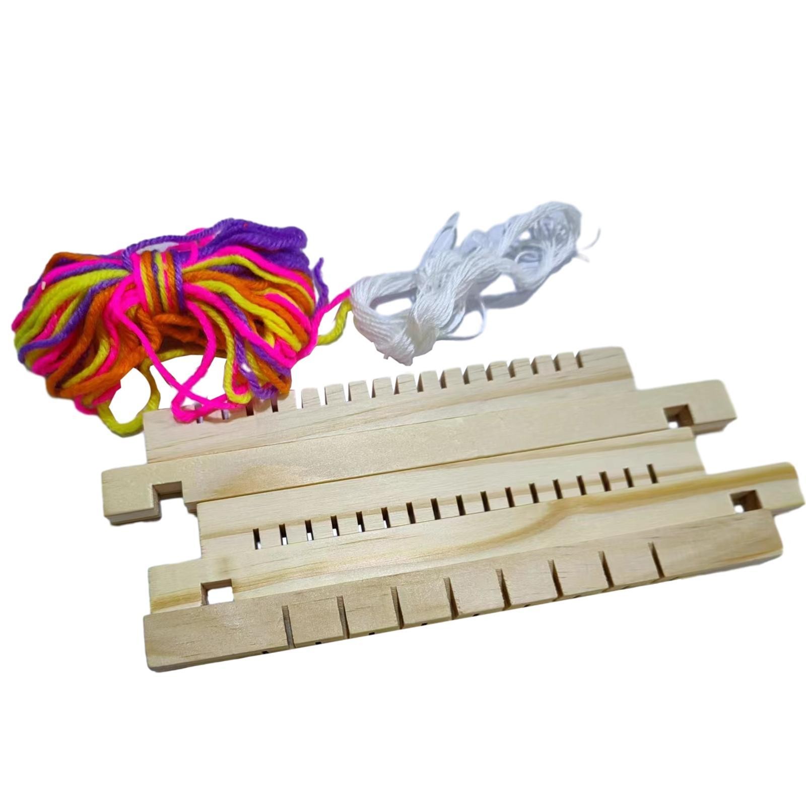 Kids Wooden Weaving Loom Fine Motor Skills DIY on Skills Hand Eye Coordination