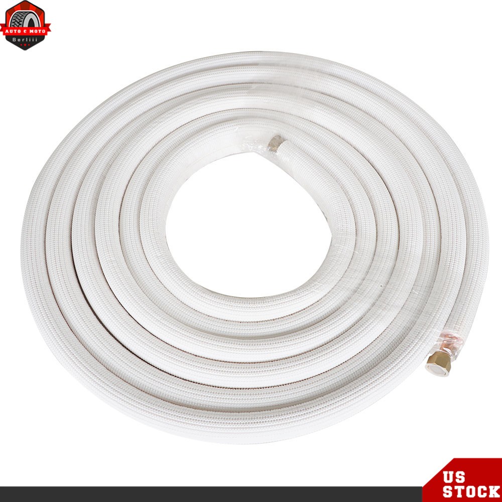 25ft 1/4"-1/2" Mini Split AC Installation Kit Complete Professional-Grade Copper