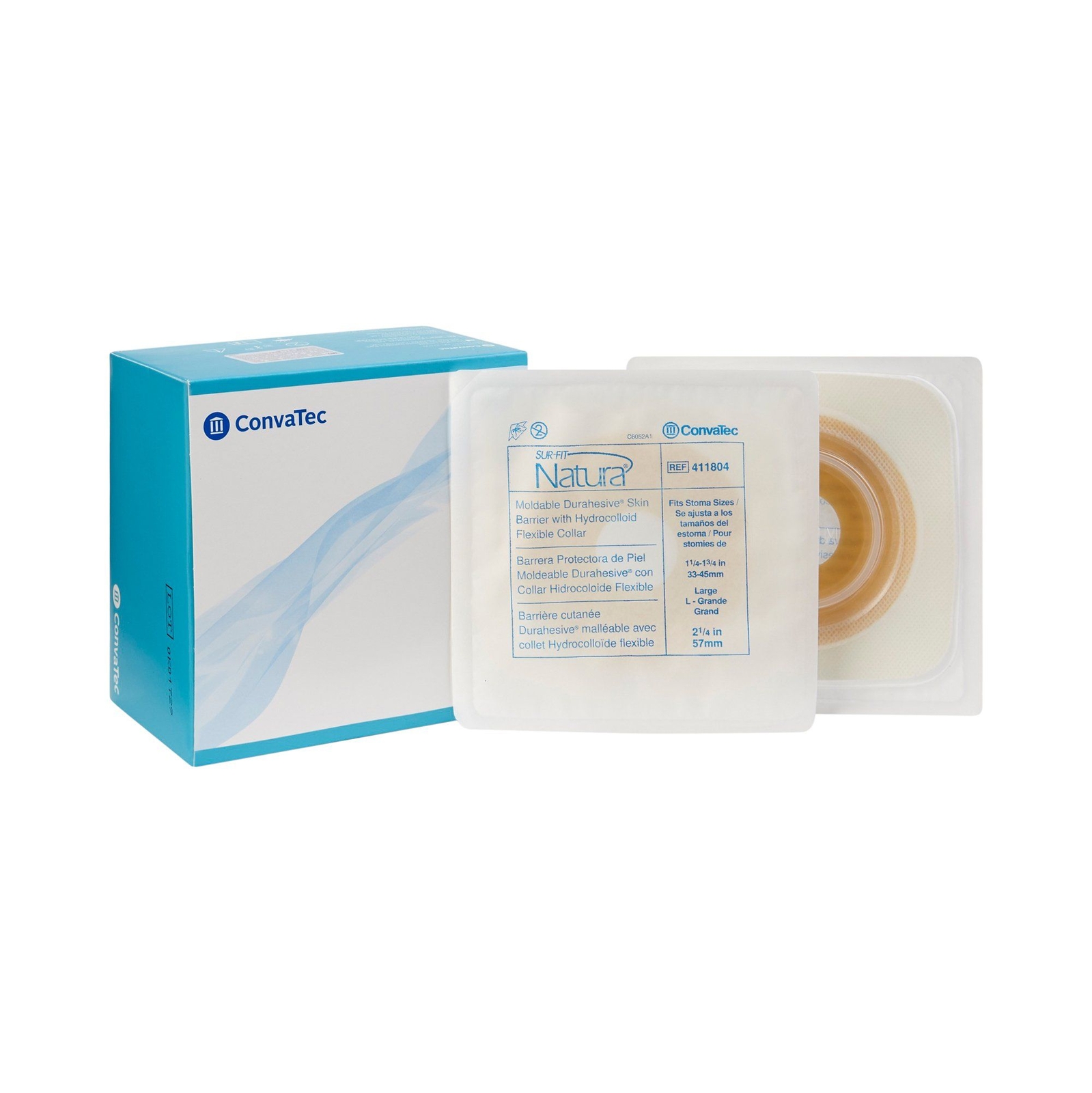Sur-Fit Natura Durahesive Ostomy Barrier With 1-1 Inch Stoma Opening (BX/10)