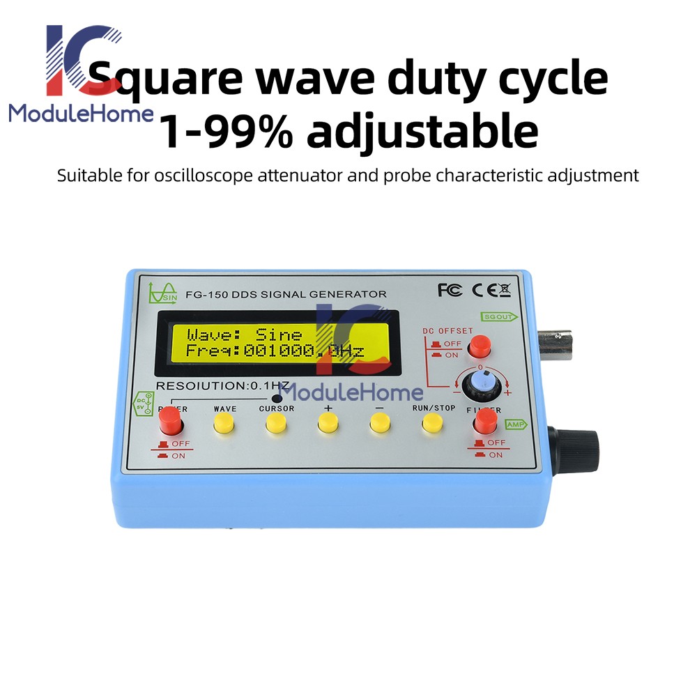 FG-150 DDS High-Precision Frequency Signal Generator with 15 Adjustable Waveform