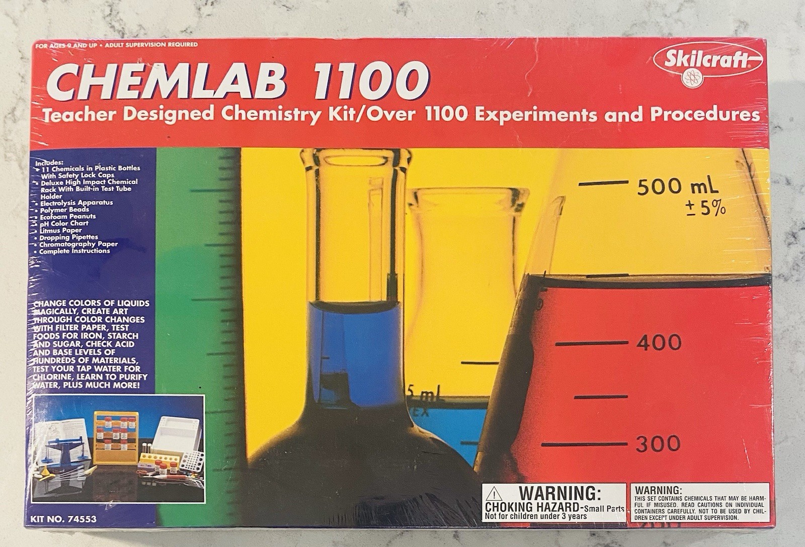 2000s Skilcraft Chemlab 1100 74553 Teacher Designed Chemistry Kit Age 9+ 15791