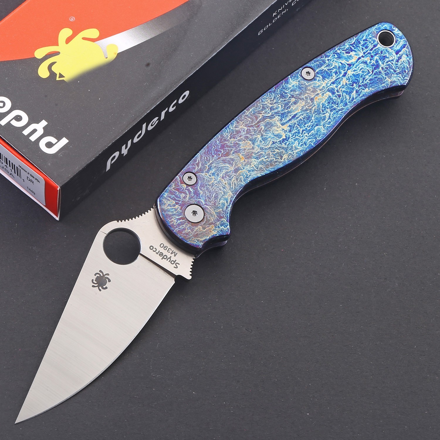 Quality Custom Anodized Titanium Handle Para Military Pocket Tactical Knife New