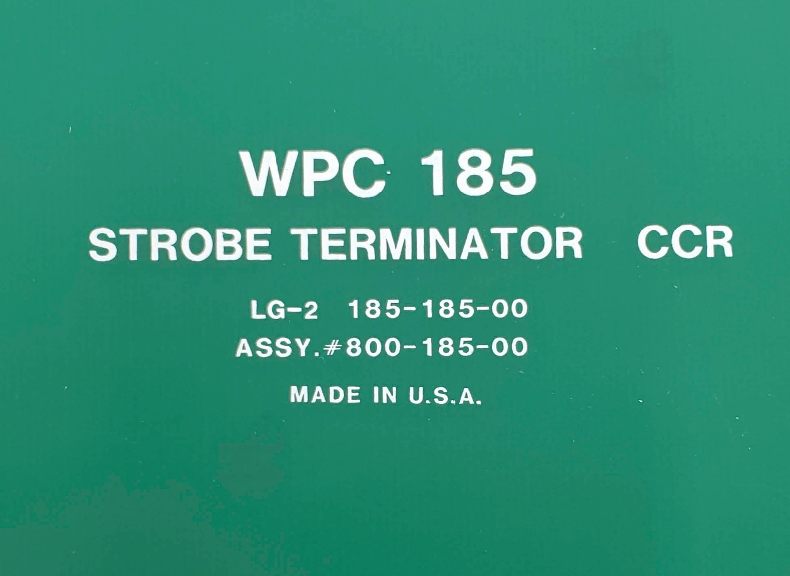 Web Printing Control 800-185-00 Strobe Terminator