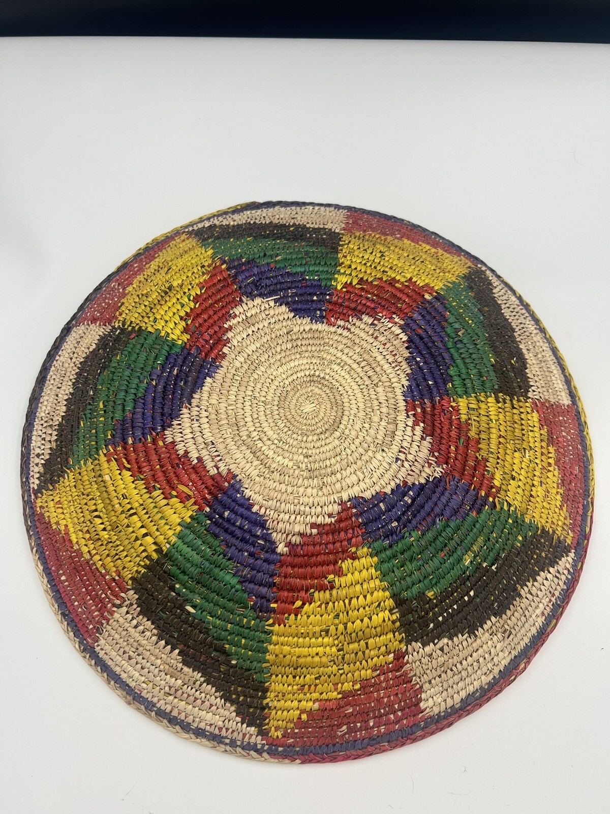Handmade Woven Basket 14”x 3”