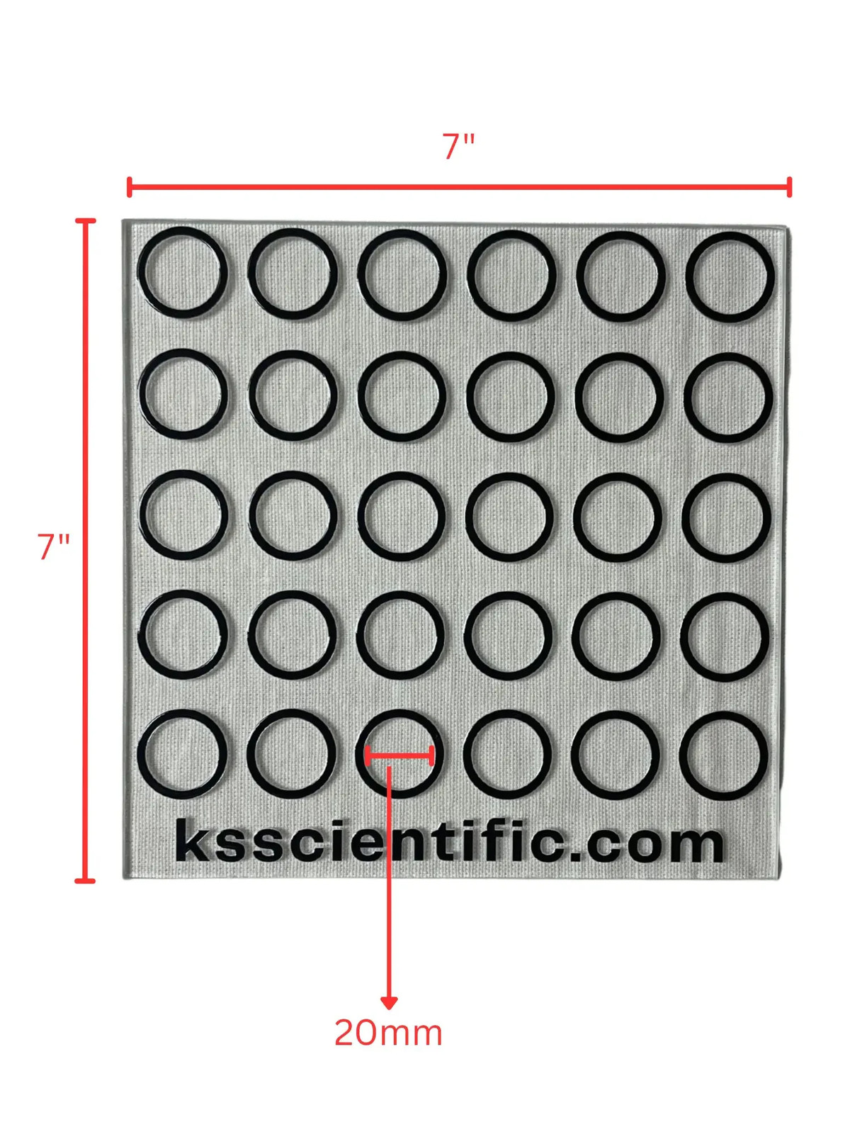 Pack of 6-Glass VDRL Agglutination Plates 30-Well | 7"x7" Raised Ring Design
