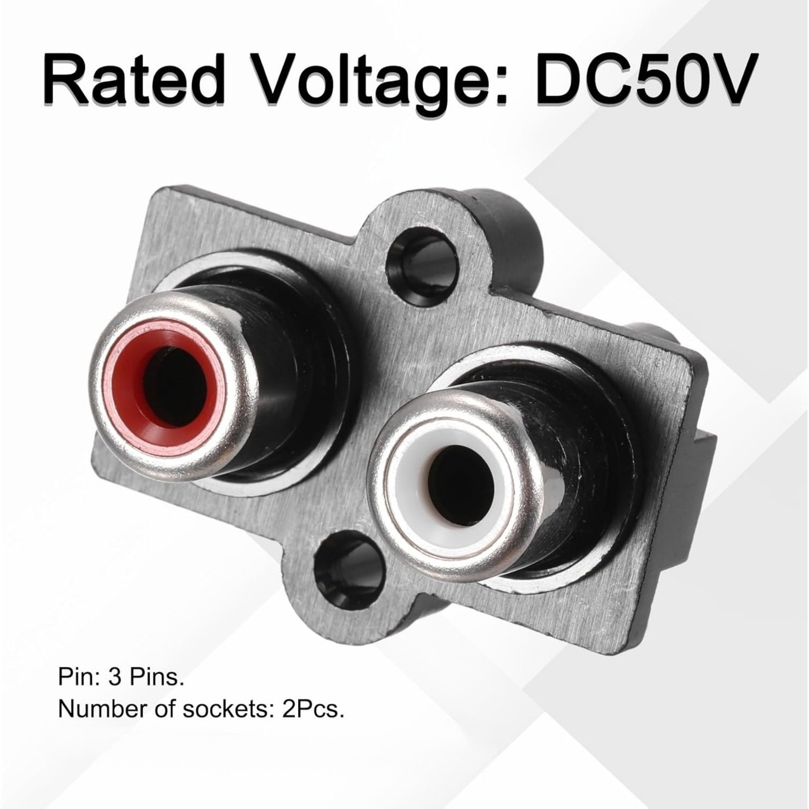 2PC RCA Female Socket Panel Mount Connector Accessory for Professional Audio Use
