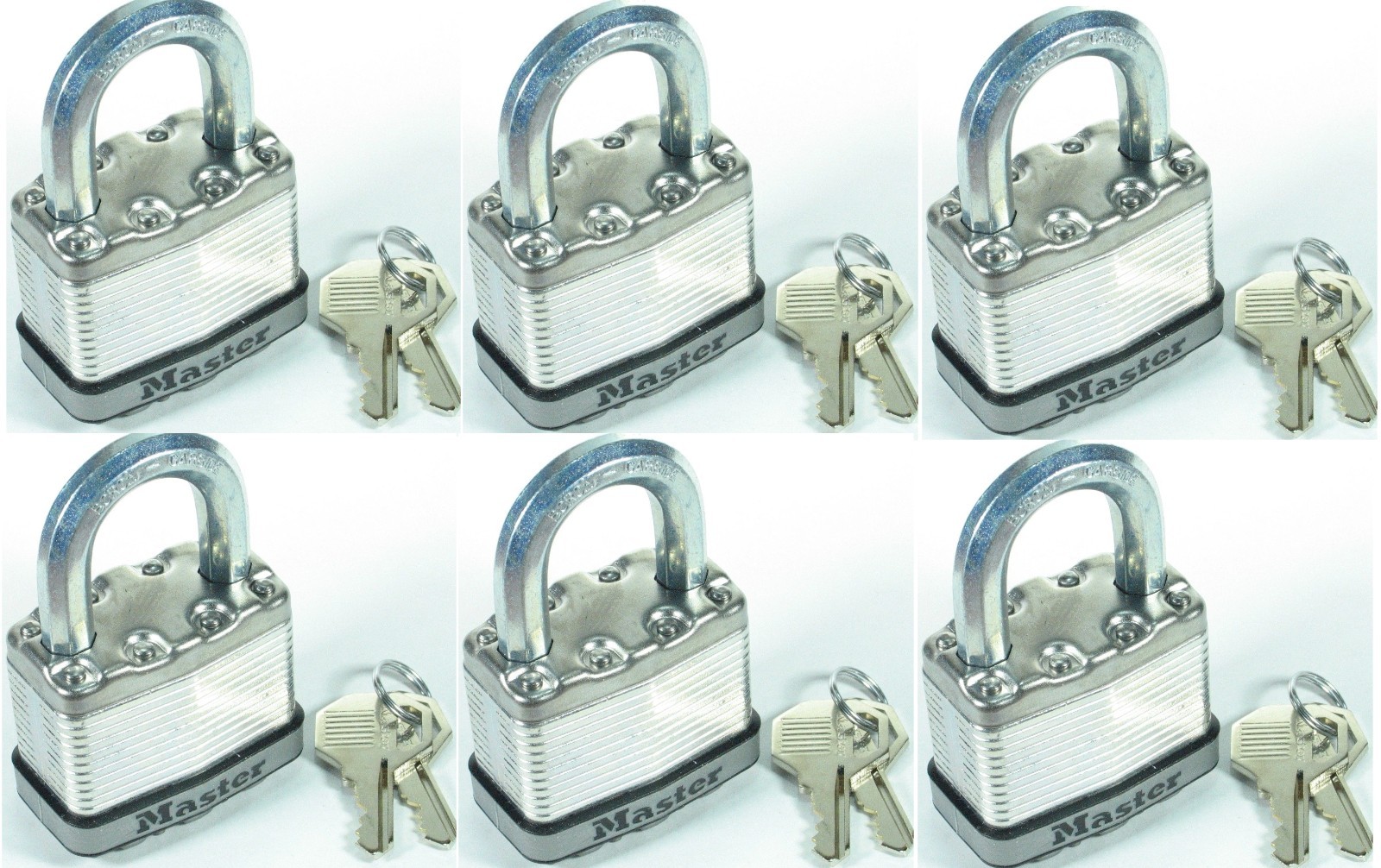 new Master Locks M1KA X2698 set of 6 keyed alike Magnum Carbide