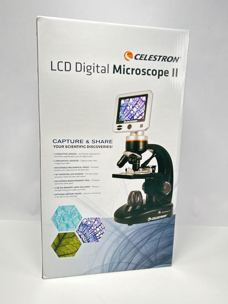 Celestron LCD Digital Microscope II 5MP 40x-1600x 3.5" LCD Screen SD Included