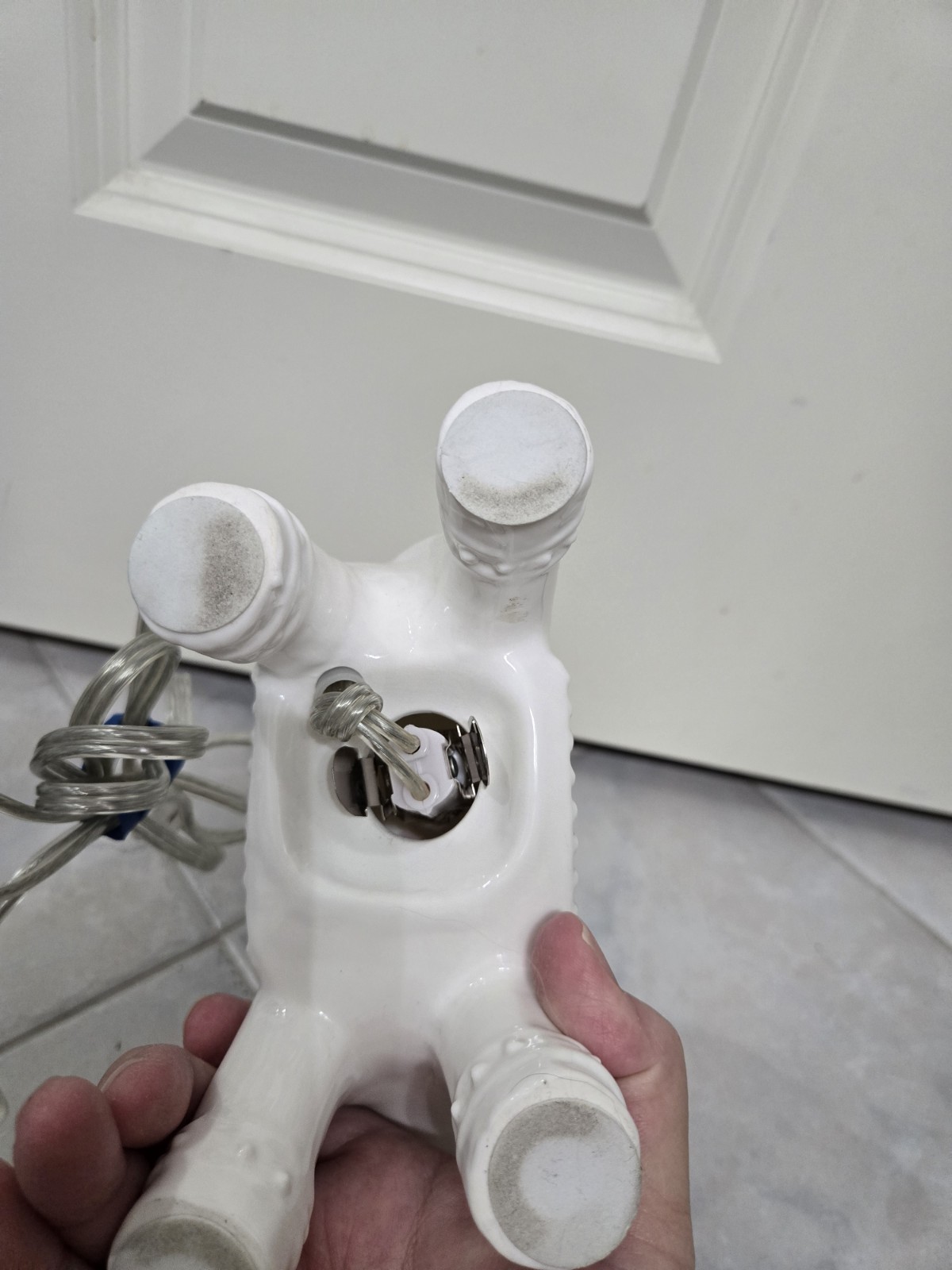 White Ceramic Elephant Night Light Tested Works