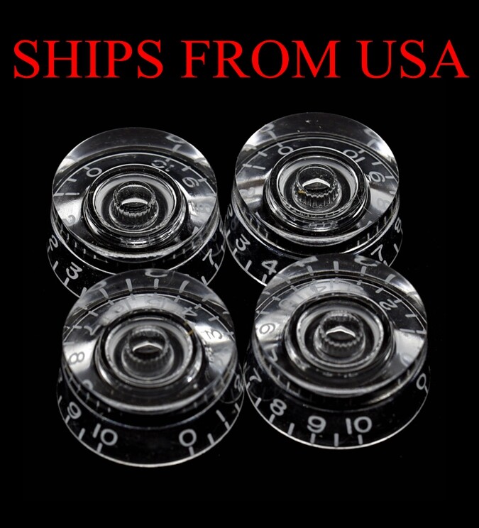 LP Guitar Knob USA Fine Spline Speed Dial Control Knobs for CTS Pots transparent
