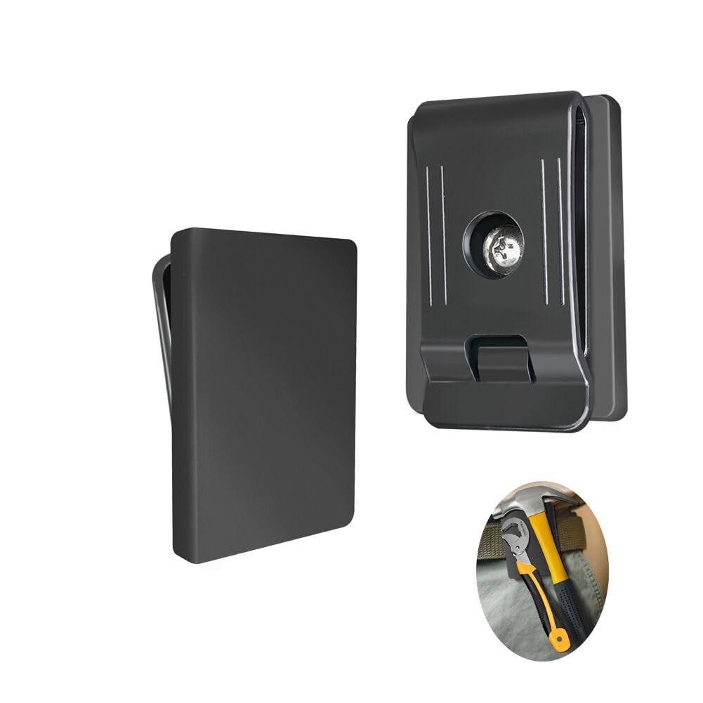 2PCS Magnetic Belt Clip Heavy Duty Magnetic Tool Holder Belt Clip Black Magne...