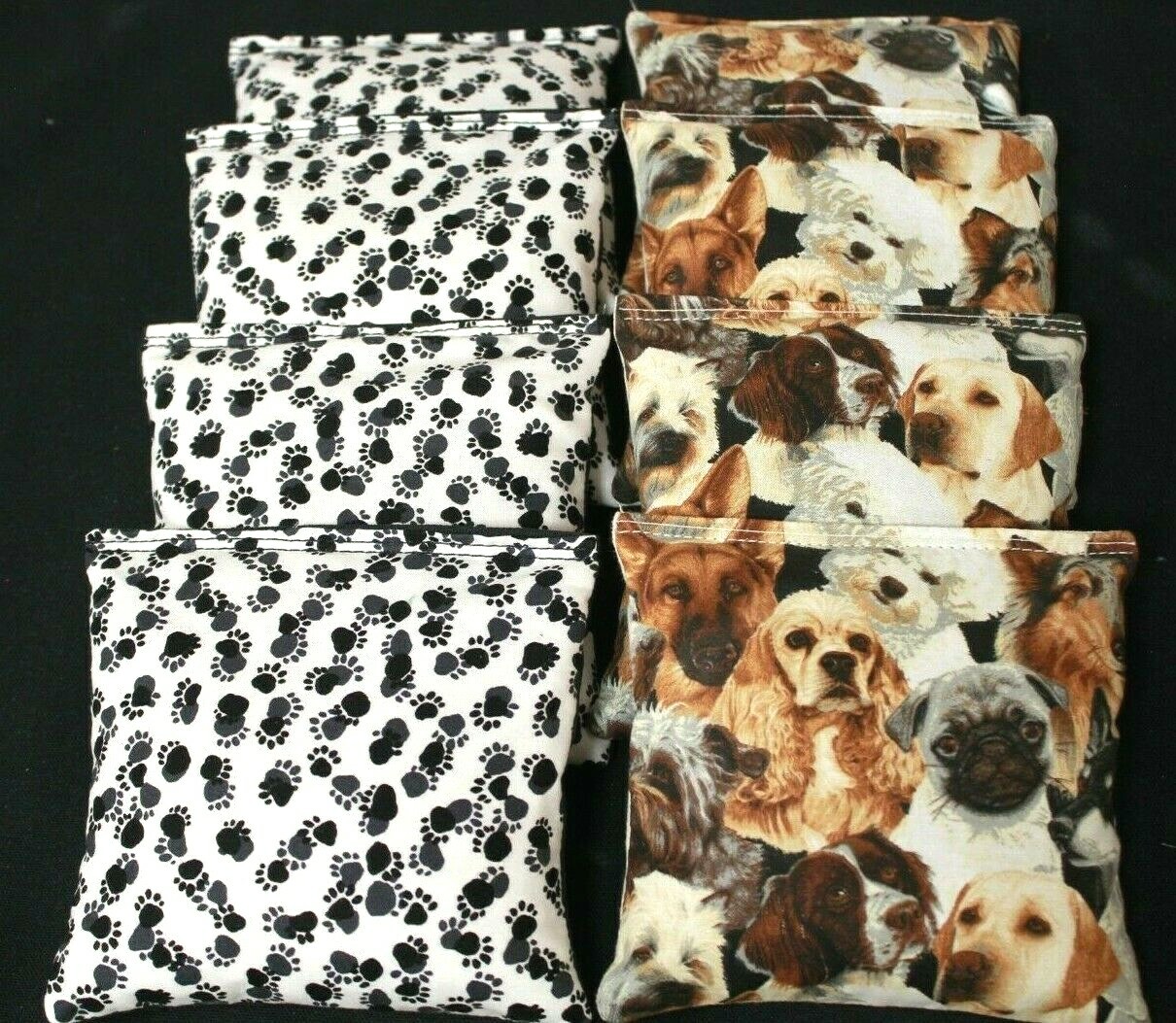DOG Lovers Puppy Paws 8 ACA Regulation Corn Hole Game Bags