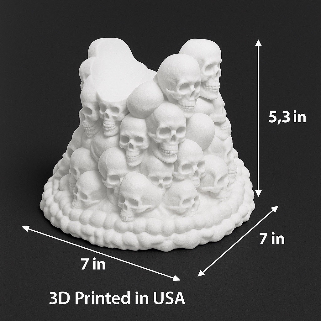 3D Printed Skull Controller Stand PS5 Xbox PC | White PLA Gamer Desk Gift 💀🎮
