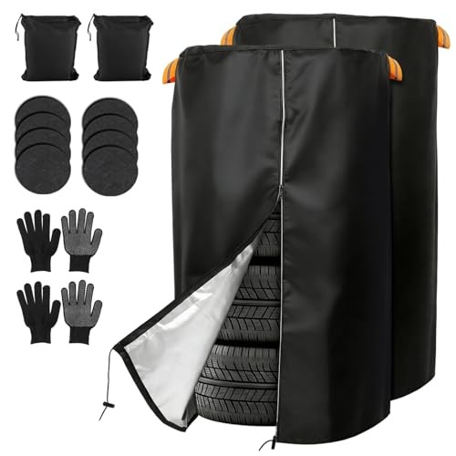 2PCS Tire Storage Bag, 420D Oxford Waterproof Tire Cover with 33*47.2 Inch