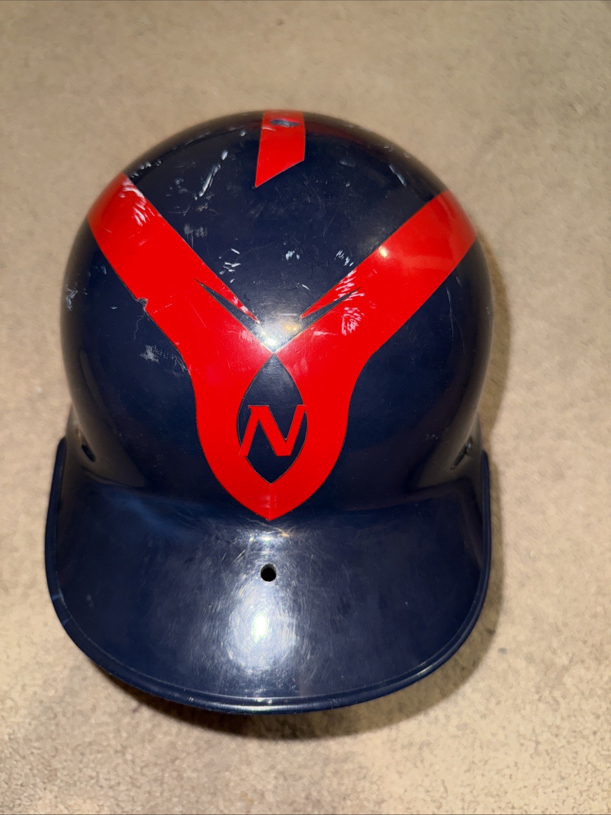 Used Navy VTG Style Rawlings Game Baseball Batting helmet X-Small 2 Ear   Z