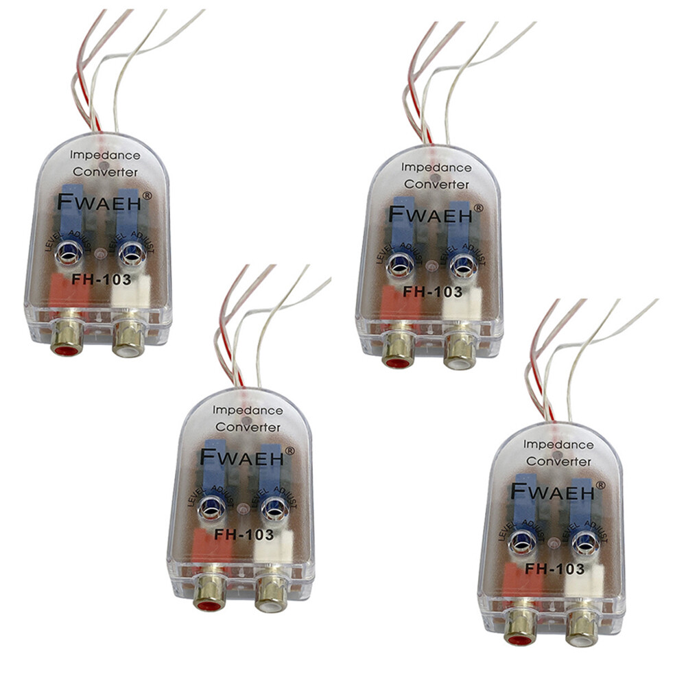 4X RCA Speaker Line Car Frequency Radio Hi To Low Amplifier Impedance Converter
