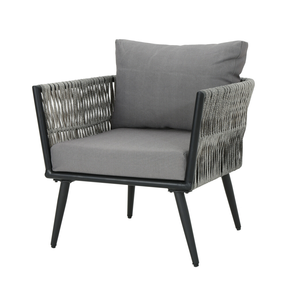 Oceanus Patio Chair - Aluminum & Faux Rattan, Removable Waterproof Cushions