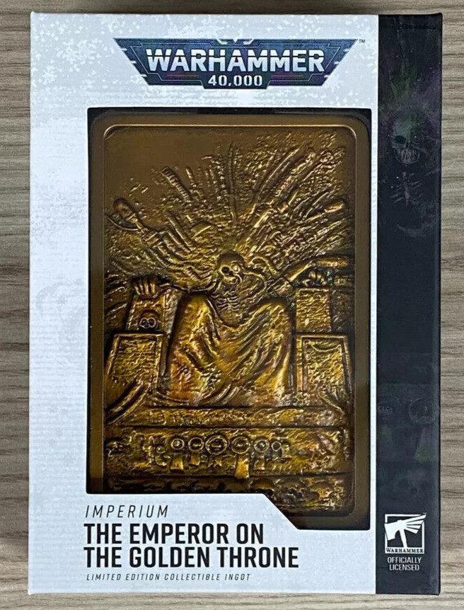 John Blanche Artwork The Emperor on the Golden Throne Ingot Limited Edition BNIB