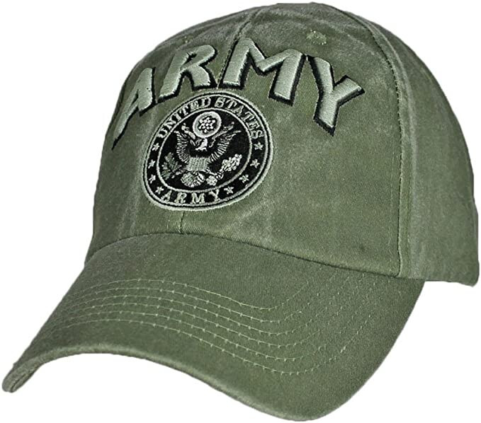 NEW United States Army Emblem Insignia cap hat. OD Green. 6563.