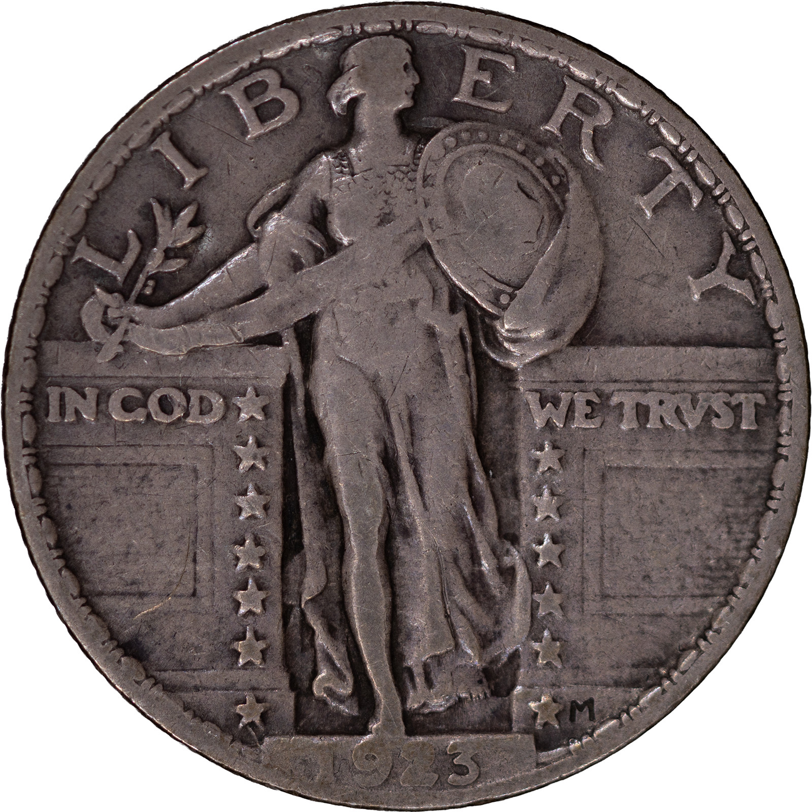 1923 25c Standing Liberty Quarter ~ VF
