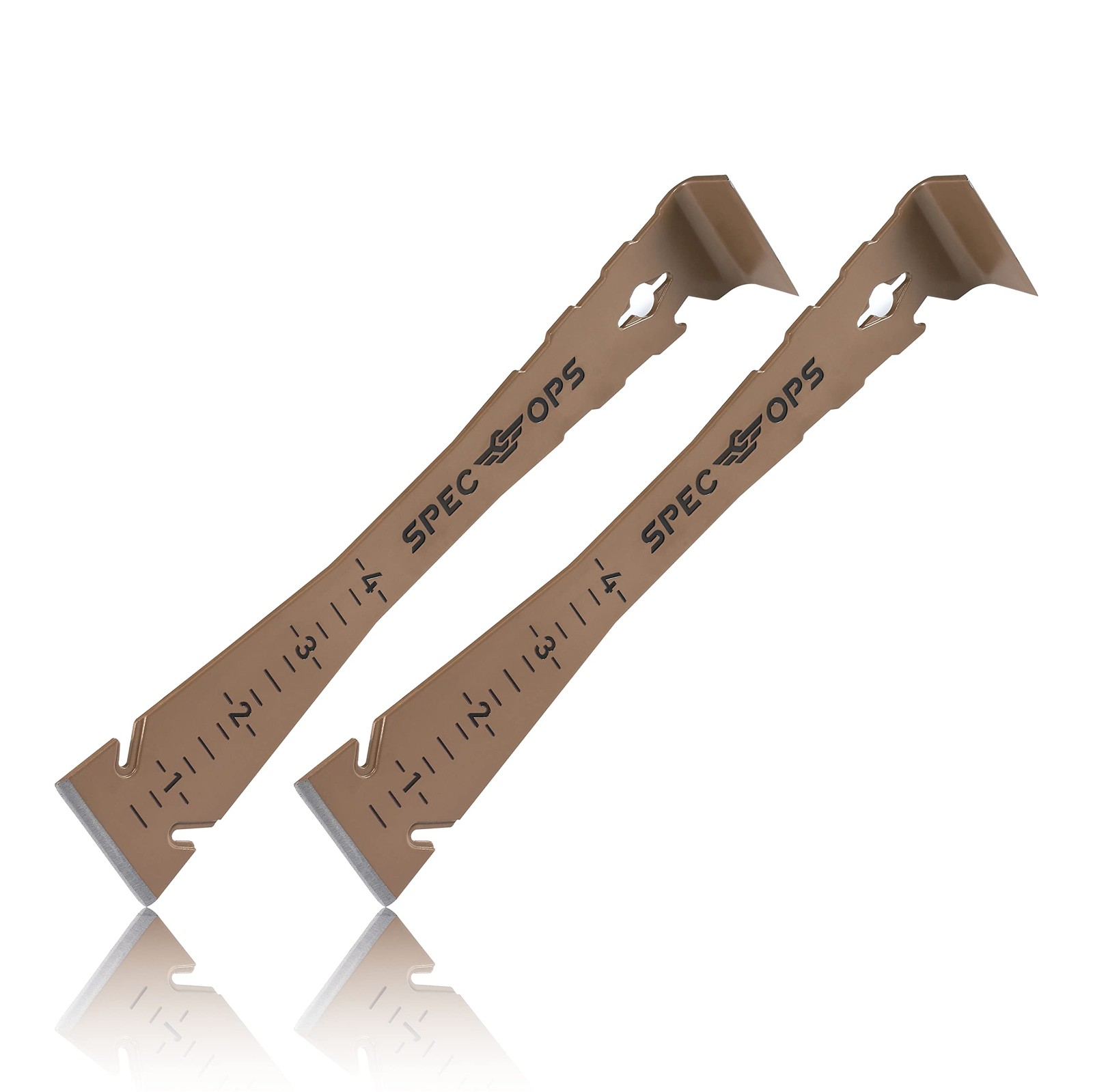 Spec Ops Tools Trim Bar, Pry Bar for Carpentry 2 Pack, Flat Dark Earth/Black