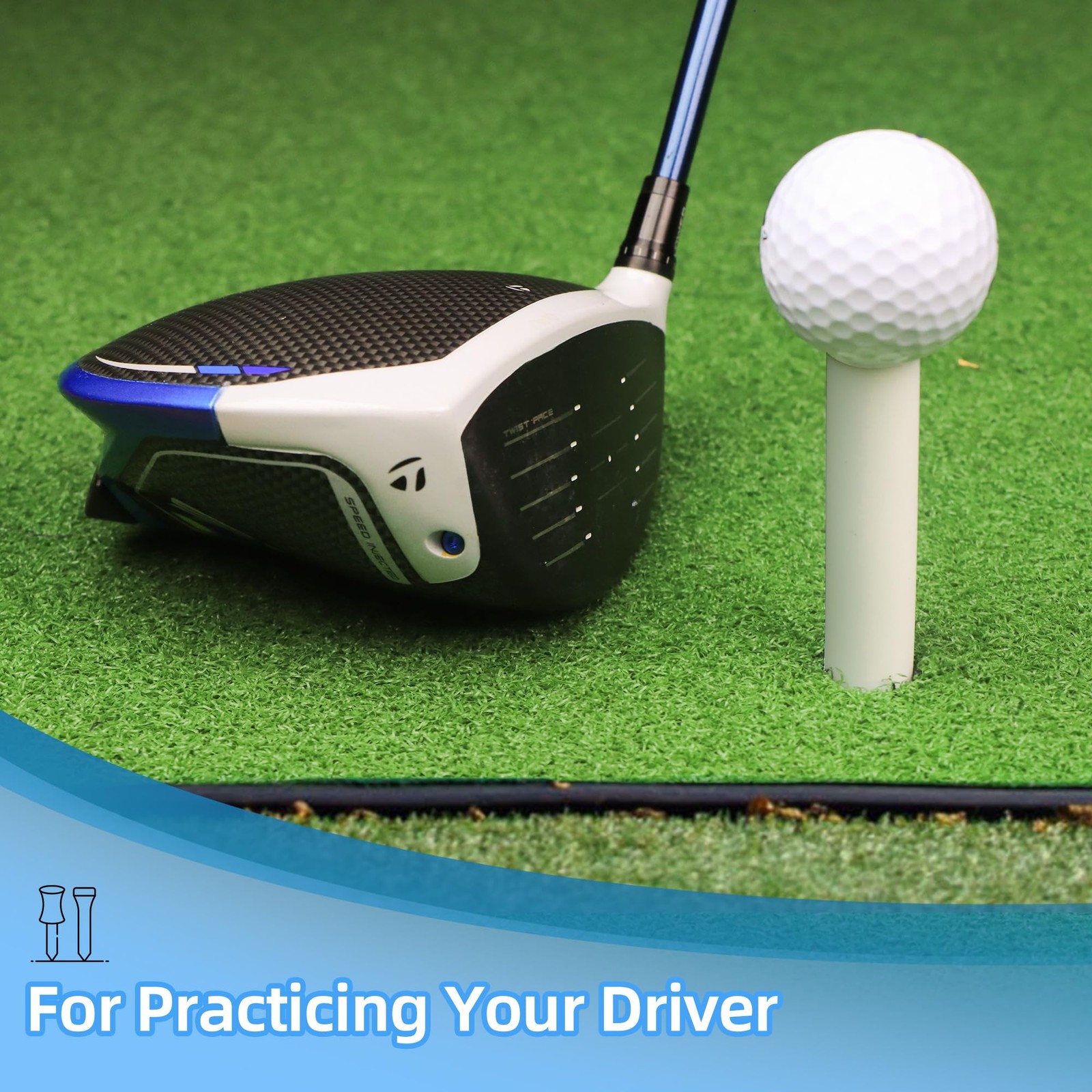 Rubber Golf Tees Set 32PCS for Mats Driving Range Simulator Practice Set