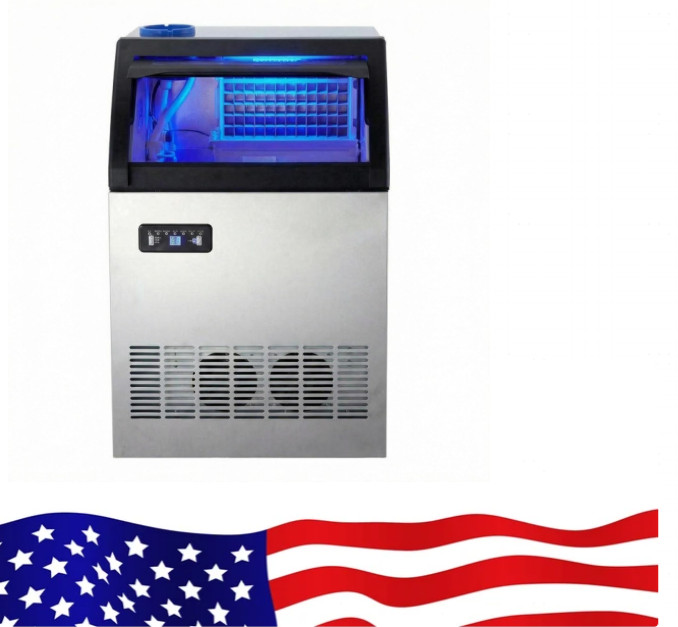 Commercial Ice Maker Machine 155 lbs/24H, Under Counter Ice Machine with 33 lbs