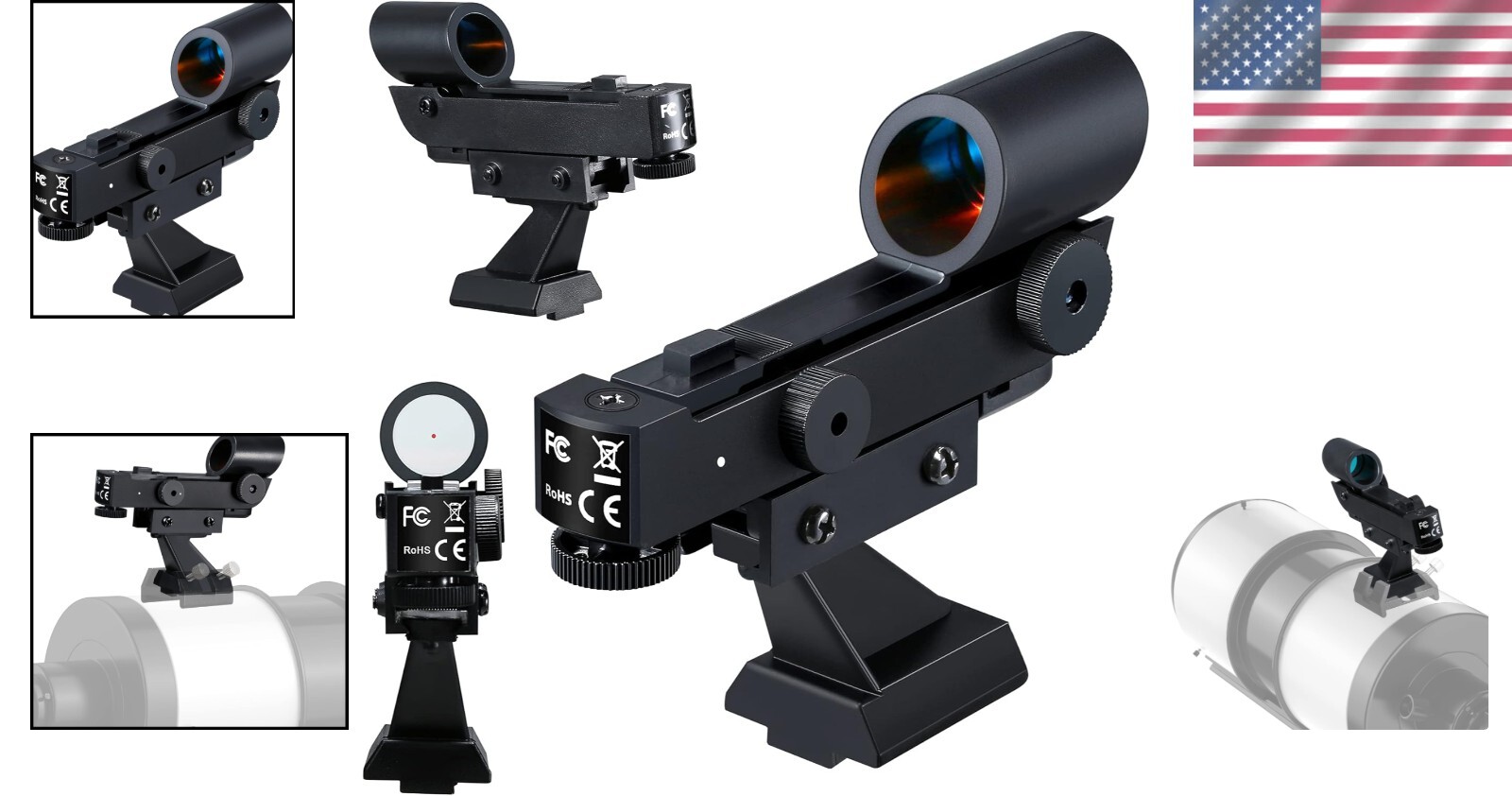 Brightness Adjustable Red Dot Finderscope for Easy Telescope Alignment & Viewing