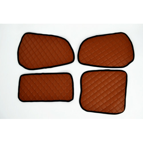 Brown Eco-Leather Door Panels & Dashboard Mats for SCANIA R/P/G 4-piece set