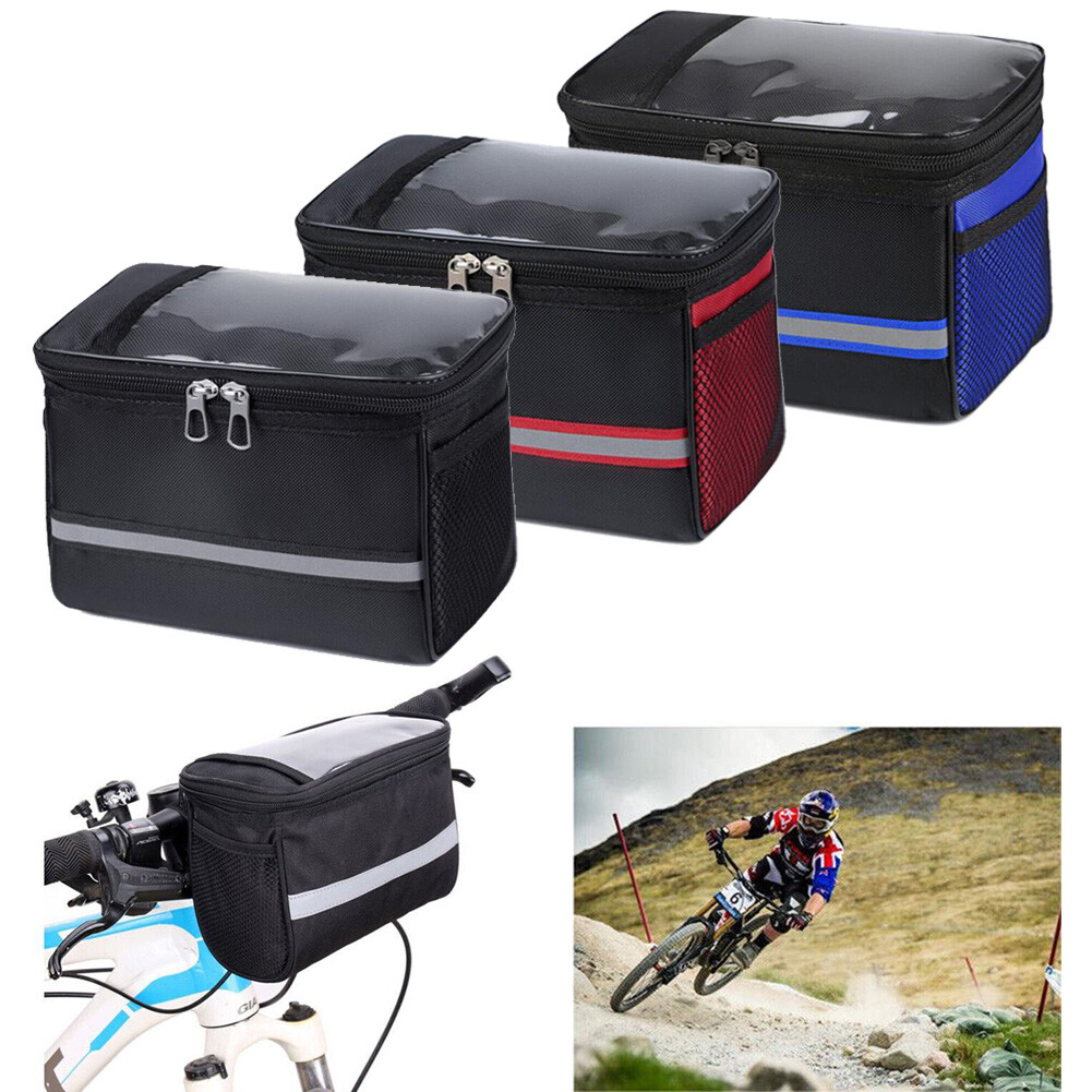 Bike Front Hanging Handlebar Bag Waterproof Bicycle Frame Top Tube Storage Bag