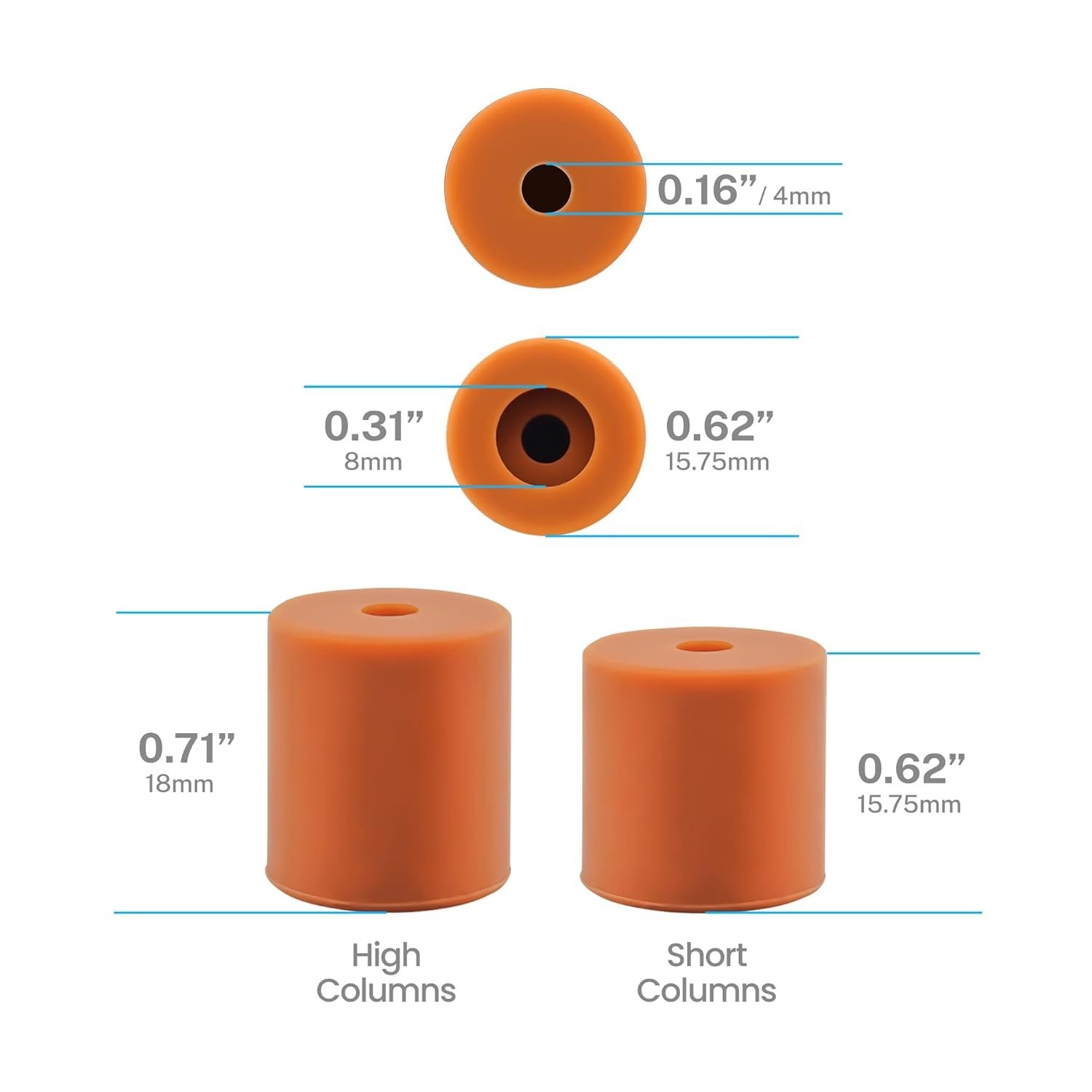 3D Printer Bed Leveling Silicone Mounts, 8PCS