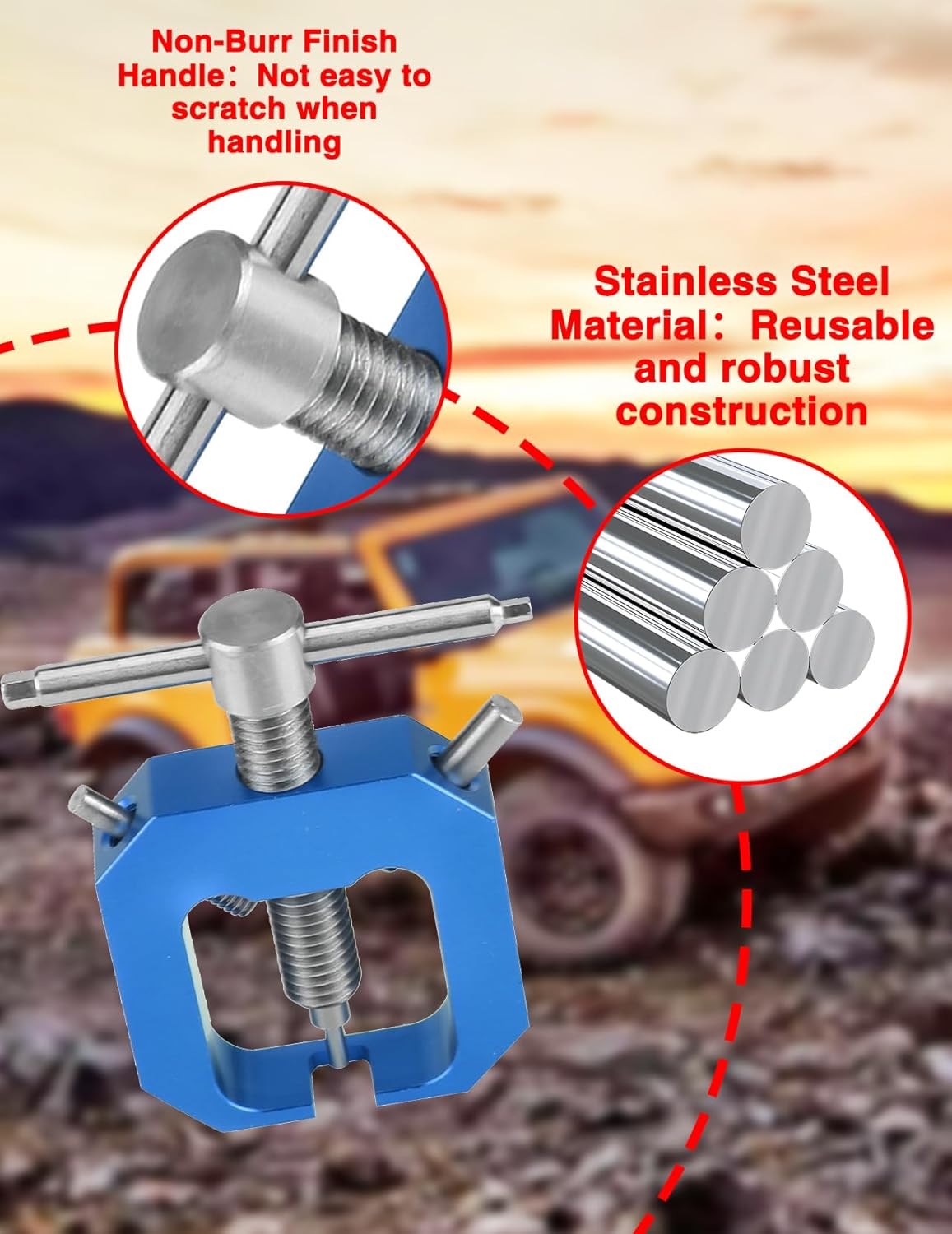 Mini Gear Pullers RC Pinion Bearing Puller Stainless Steel Small/Medium Blue