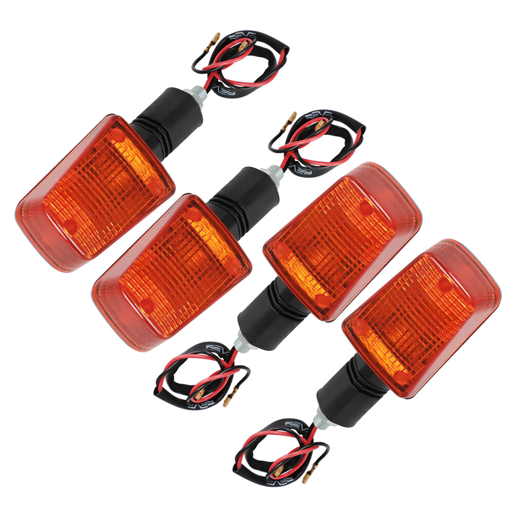 4PCS SHORT-STEM TURN SIGNALS For Suzuki DR125 DR200 250 350 650 GSXR750 GSXR1100