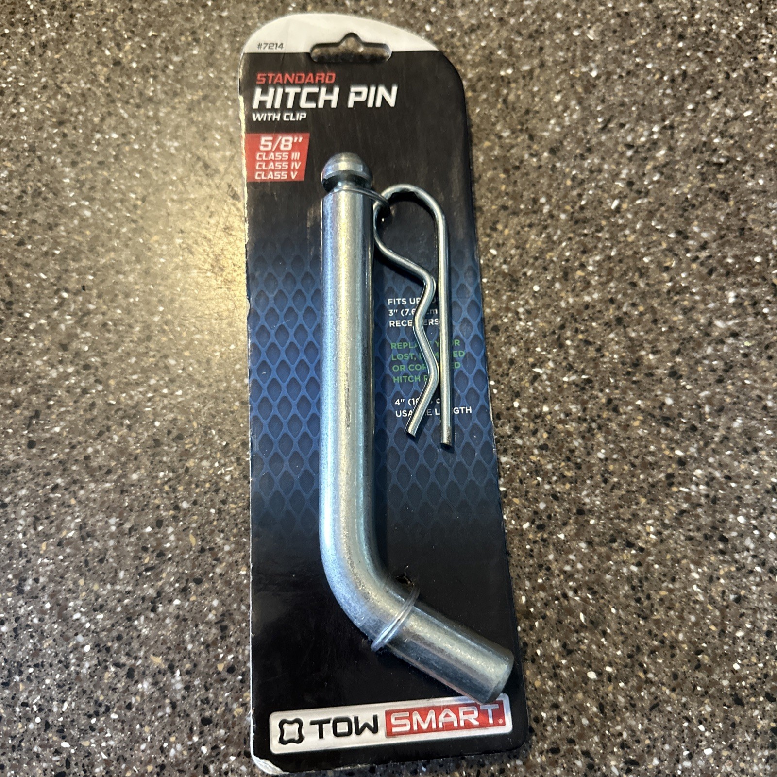 ⚙️ Tow Smart 5/8" Standard Hitch Pin with Clip 7214 Class 3,4,5🆕