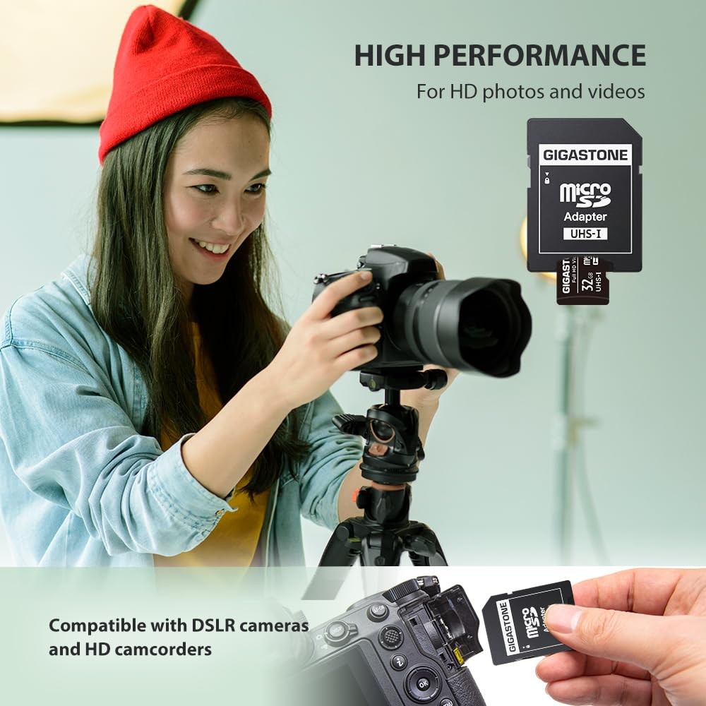 Gigastone 32GB Micro SD Card Full HD 10, sd card 10-pack