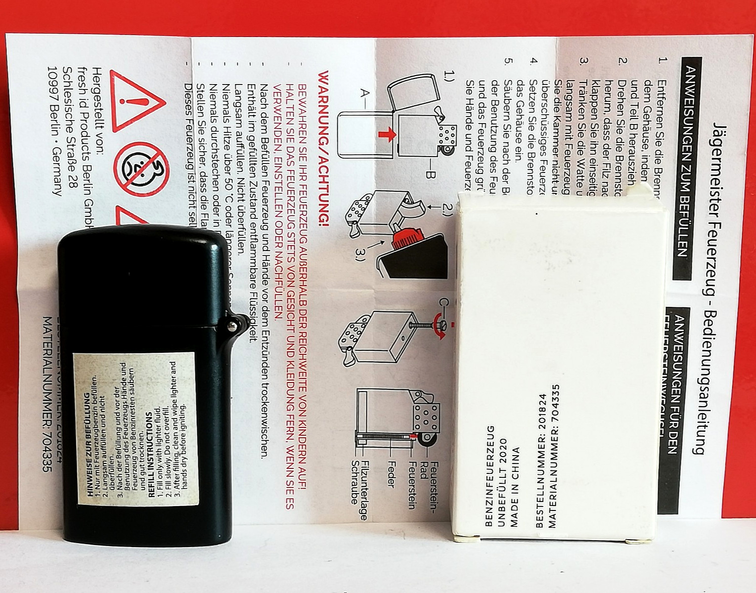 Jagermeister Collection Petrol Lighter. Manual/Box.
