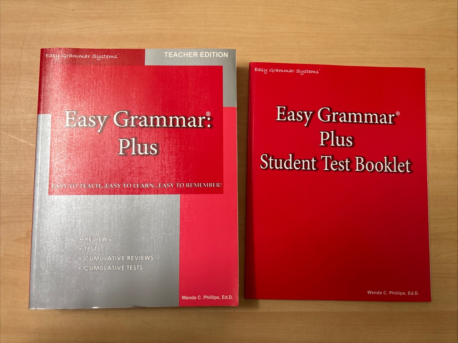 Lot 2 Easy Grammar Plus Teacher Edition Student Test Booklet Set Wanda Phillips