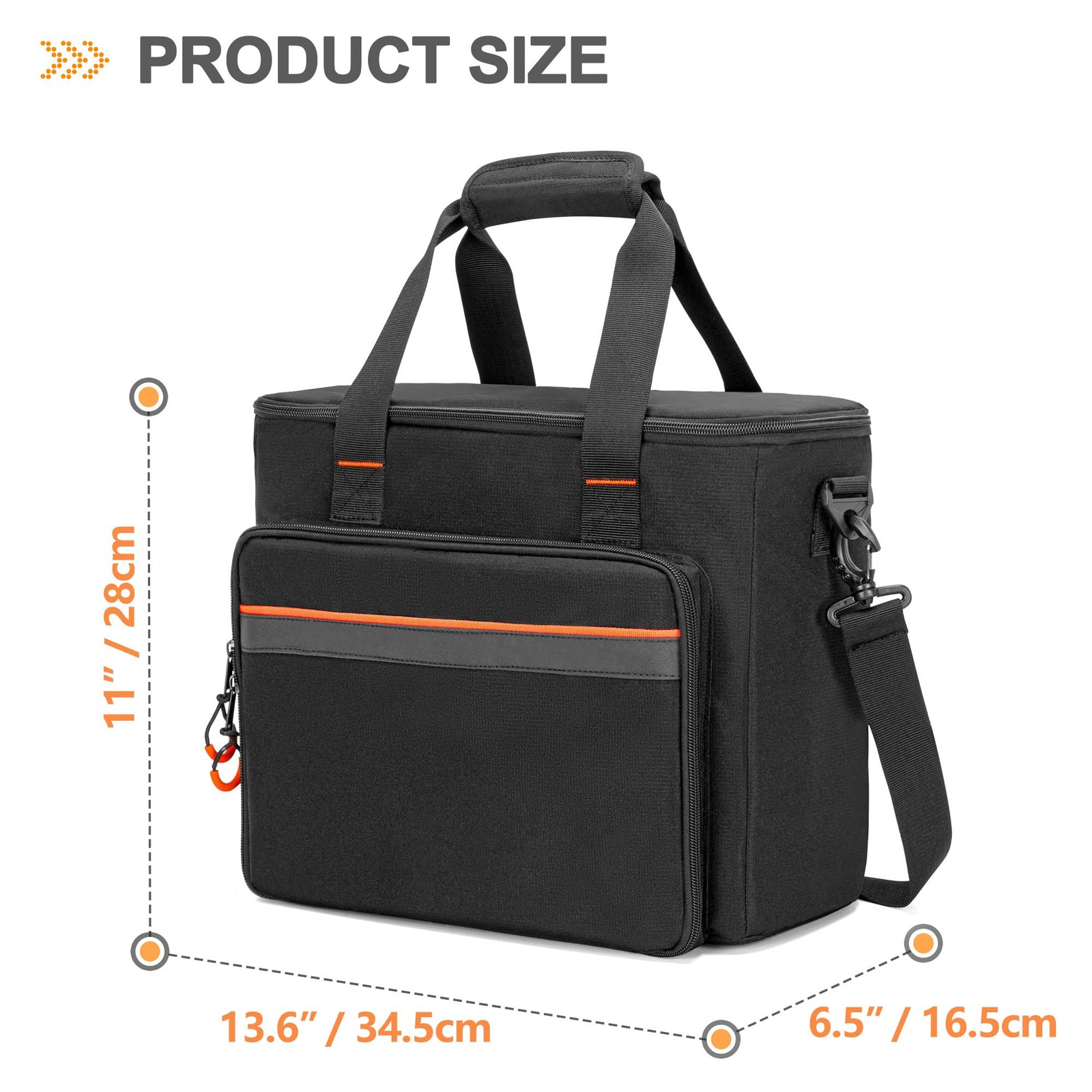 PGmoon 6 Slots Wireless Microphone Carrying Case, Mic Storage Standard, black