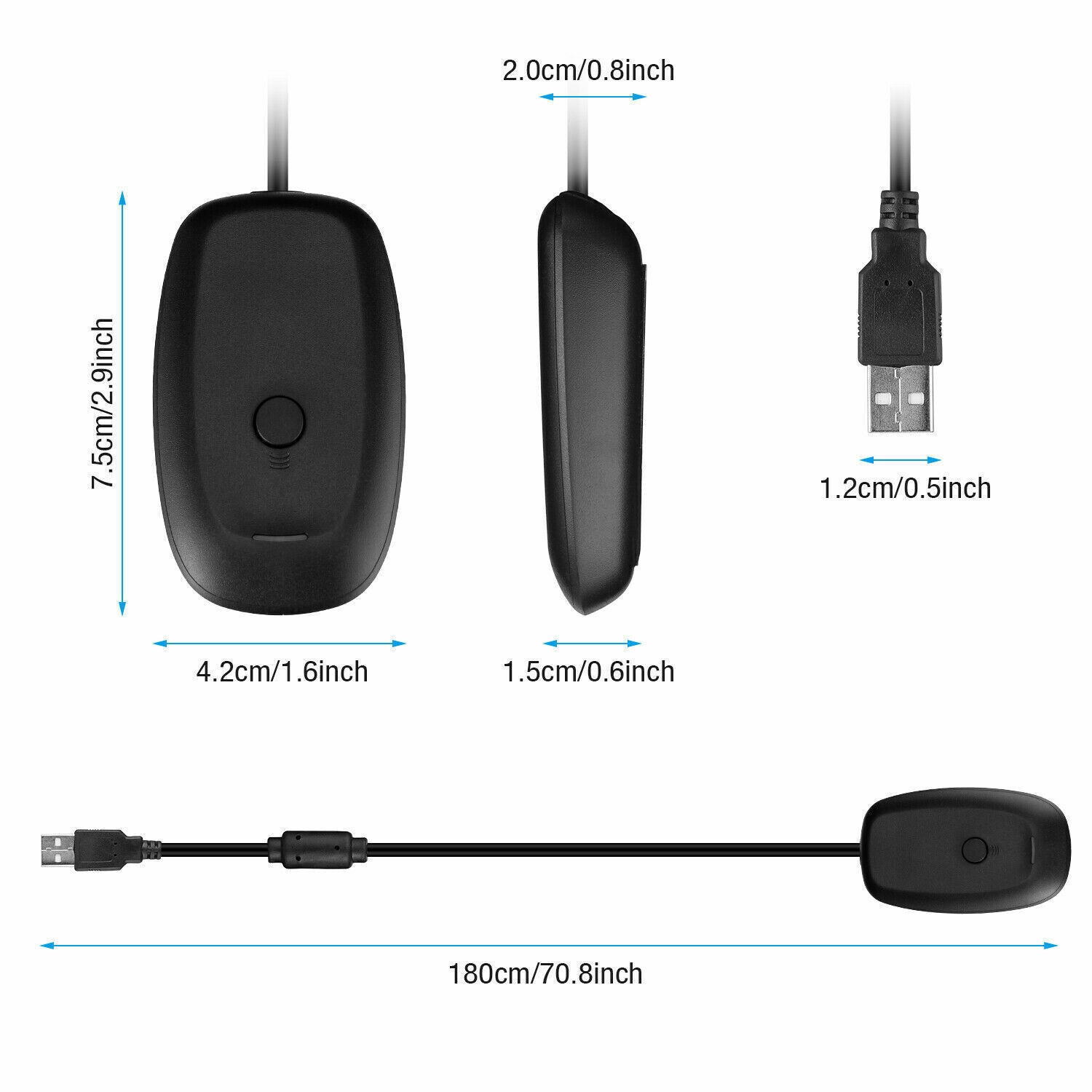 PC Wireless Gaming Receiver USB Adapter For Microsoft Xbox 360 Controller