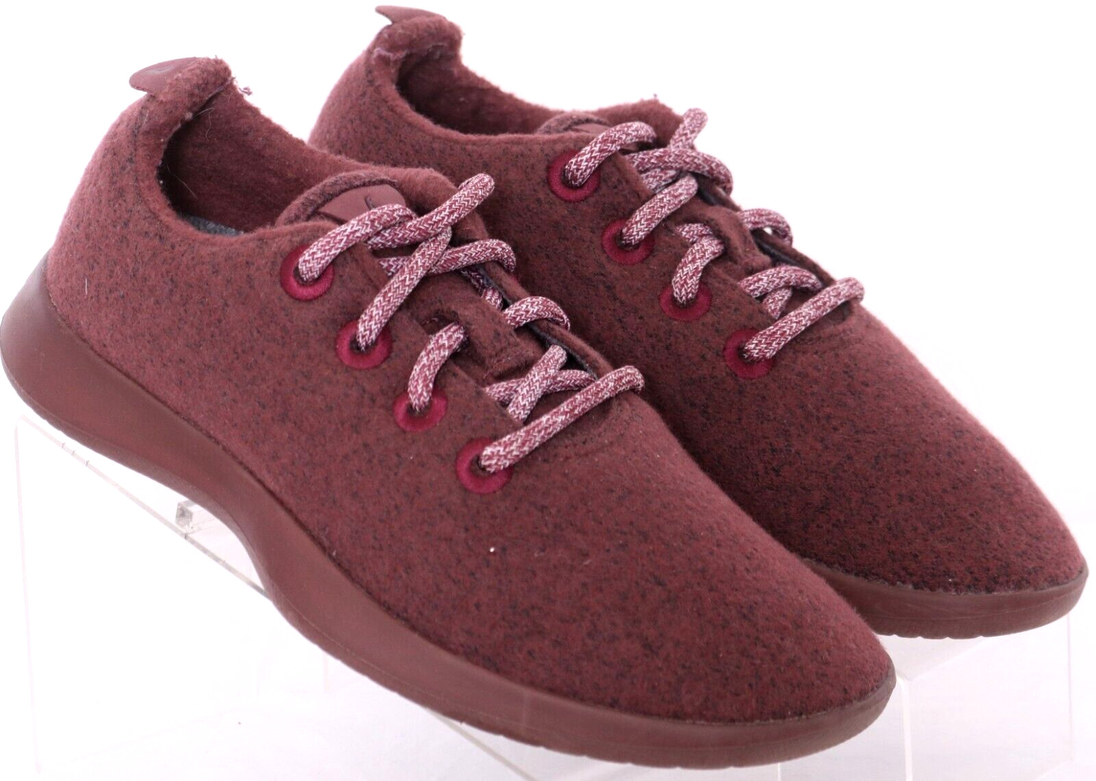 Allbirds WR Wool Runners Maroon red Lace-Up Running Sneaker Shoes Women's 7