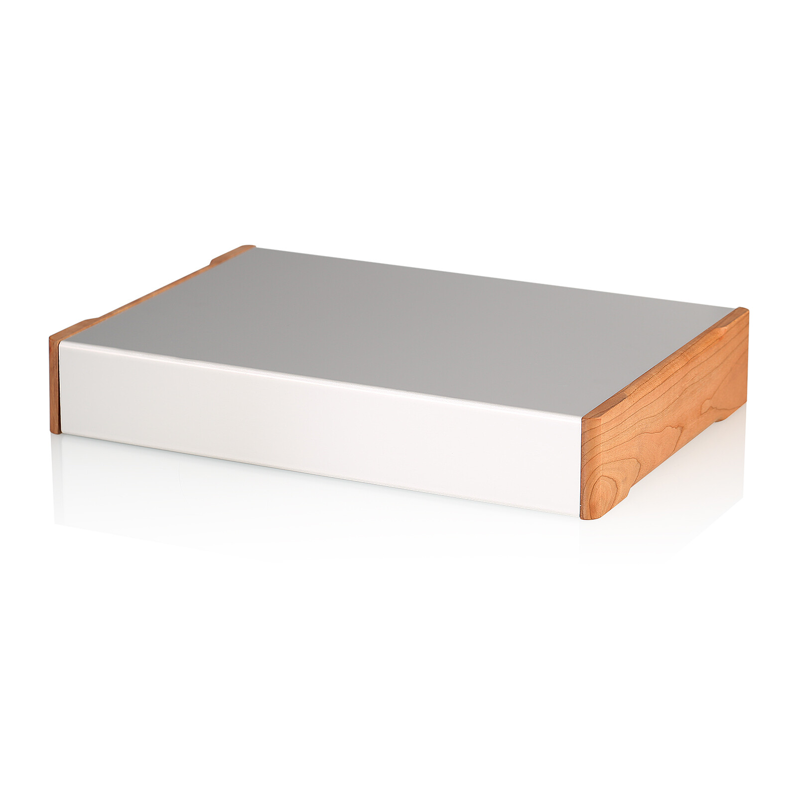 Amplifier Aluminum Chassis Case Wood Side Panel Box Enclosure DIY House Cabinet
