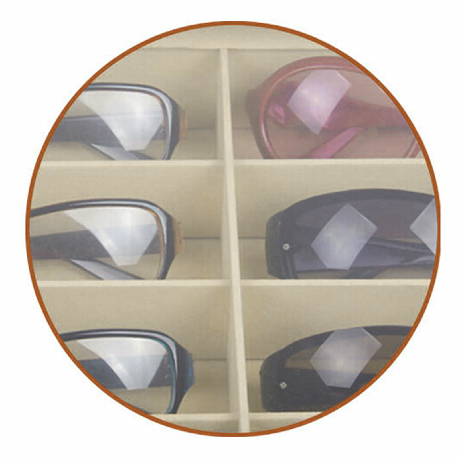 24 Slots Glasses Box Display Storage Case Organizer Leather For Sunglasses