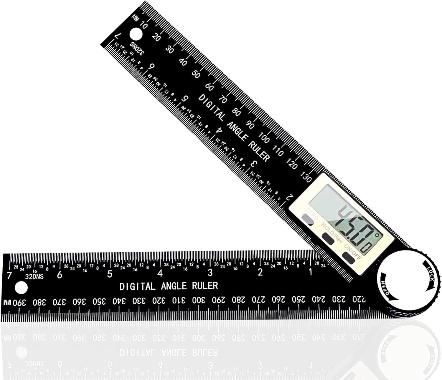 Angle Finder Protractor, 2-In-1 Miter Saw Protractor, 7 Inch/200Mm ABS Angle Rul