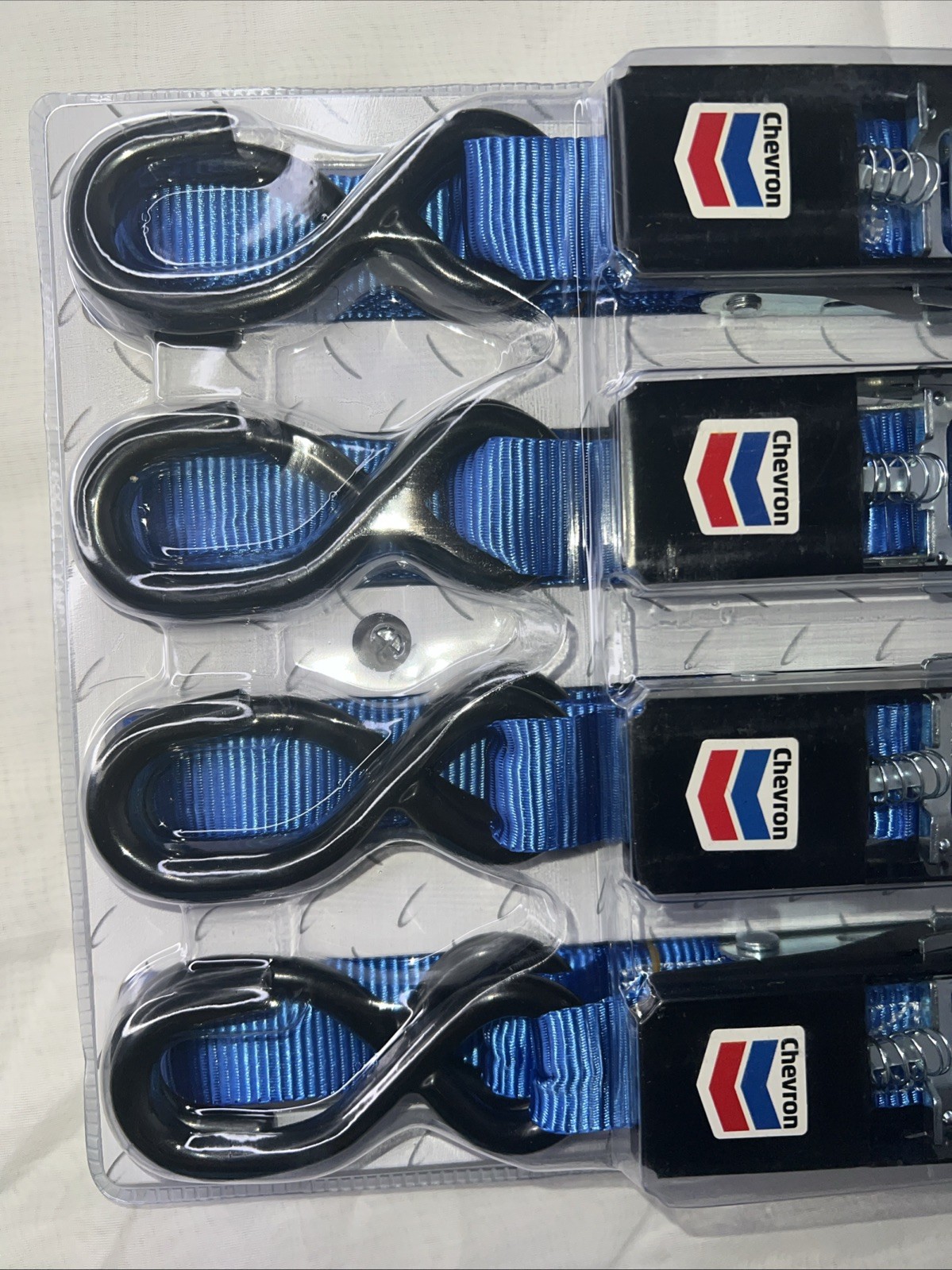 15 Foot Heavy Duty Ratchet Tie Down - 4 Pack, Chevron