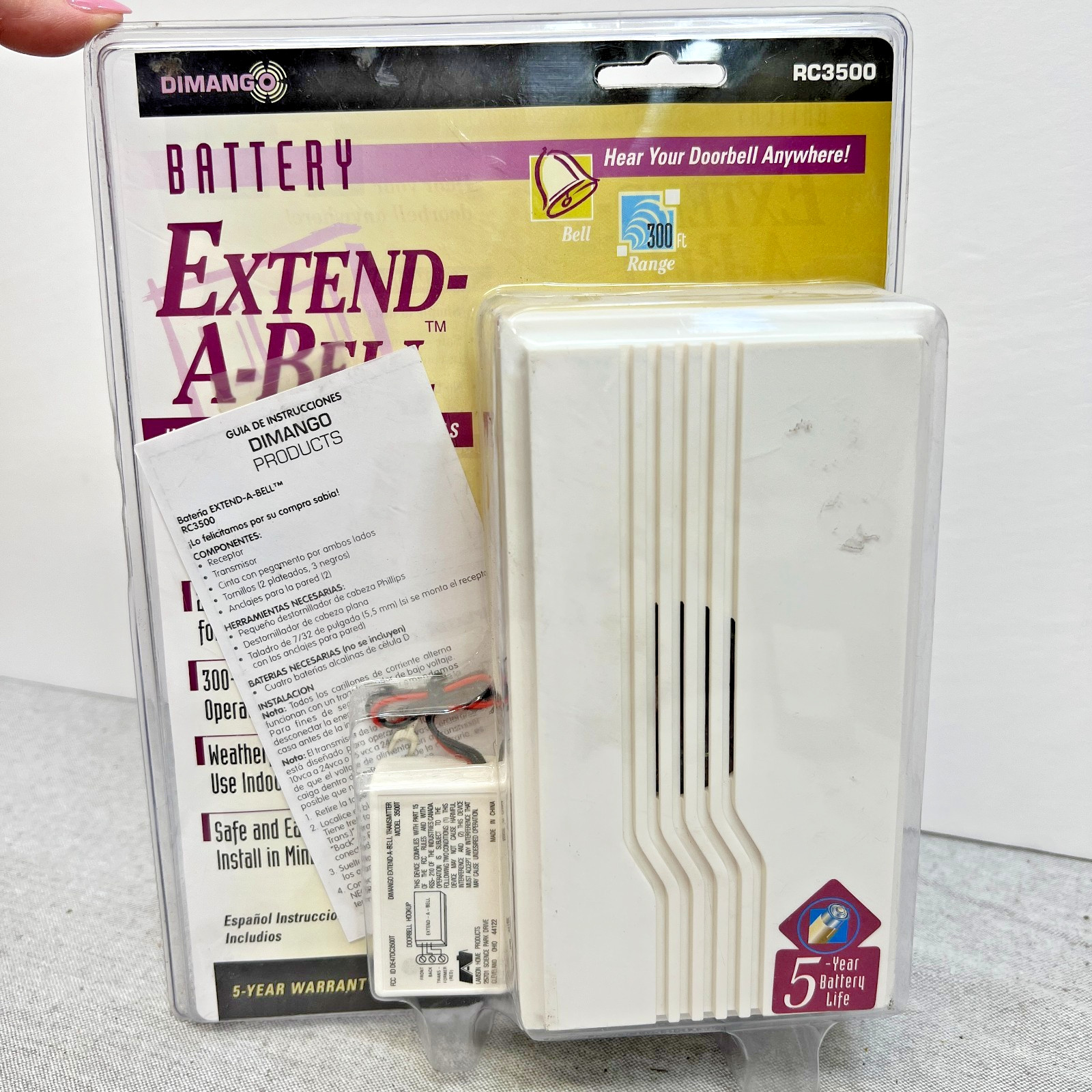 Dimango Battery Extend-A-Bell RC3500 5-Year Battery Life New Factory Sealed